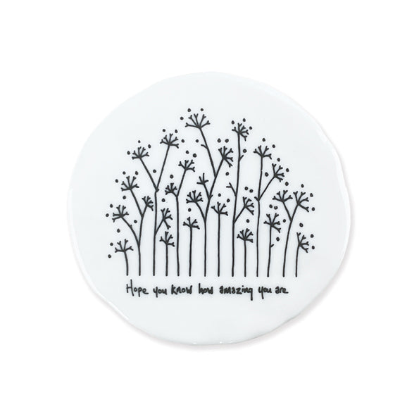 East of India Tall flowers coaster - Hope you know - Daisy Park