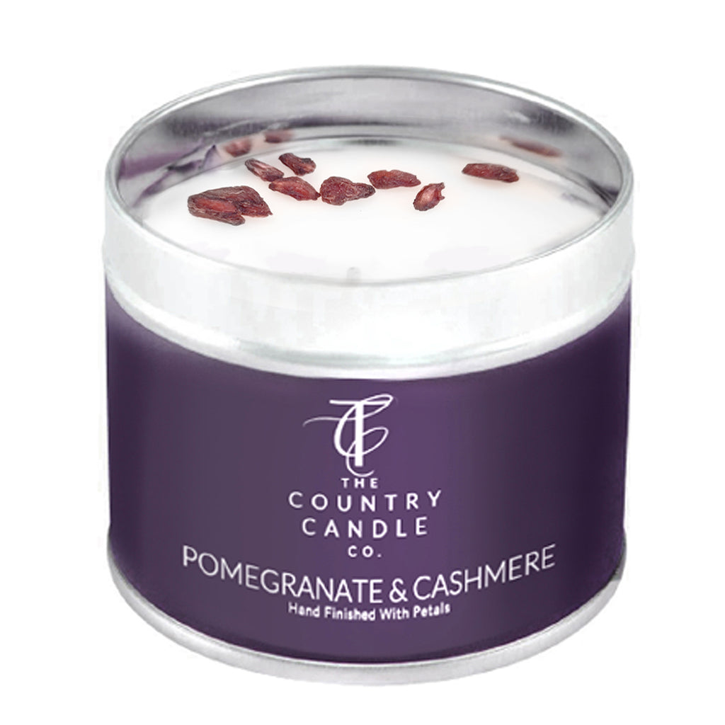The Country Candle Co Pomegranate & cashmere Tin Candle - Daisy Park