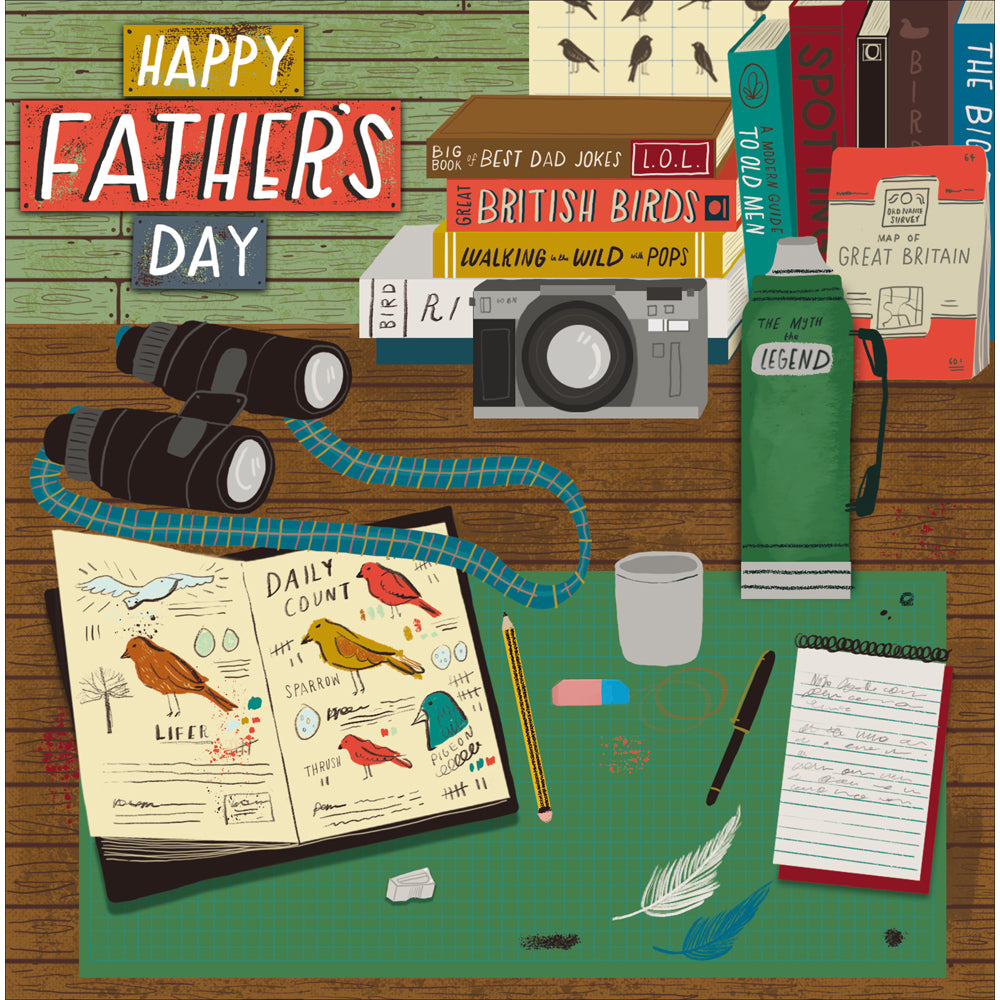 Birdwatcher -  Father's Day Card - Daisy Park