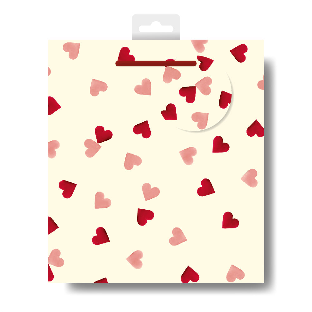 Emma Bridgewater Pink hearts medium bag - Daisy Park