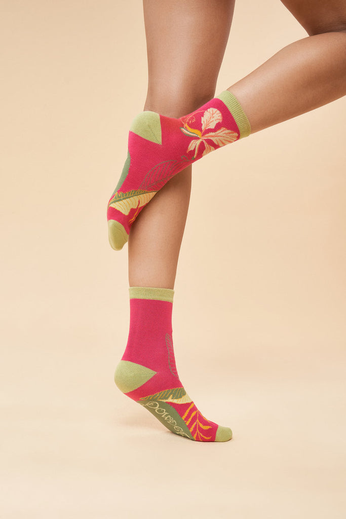 Delicate Tropical ankle Socks - Daisy Park