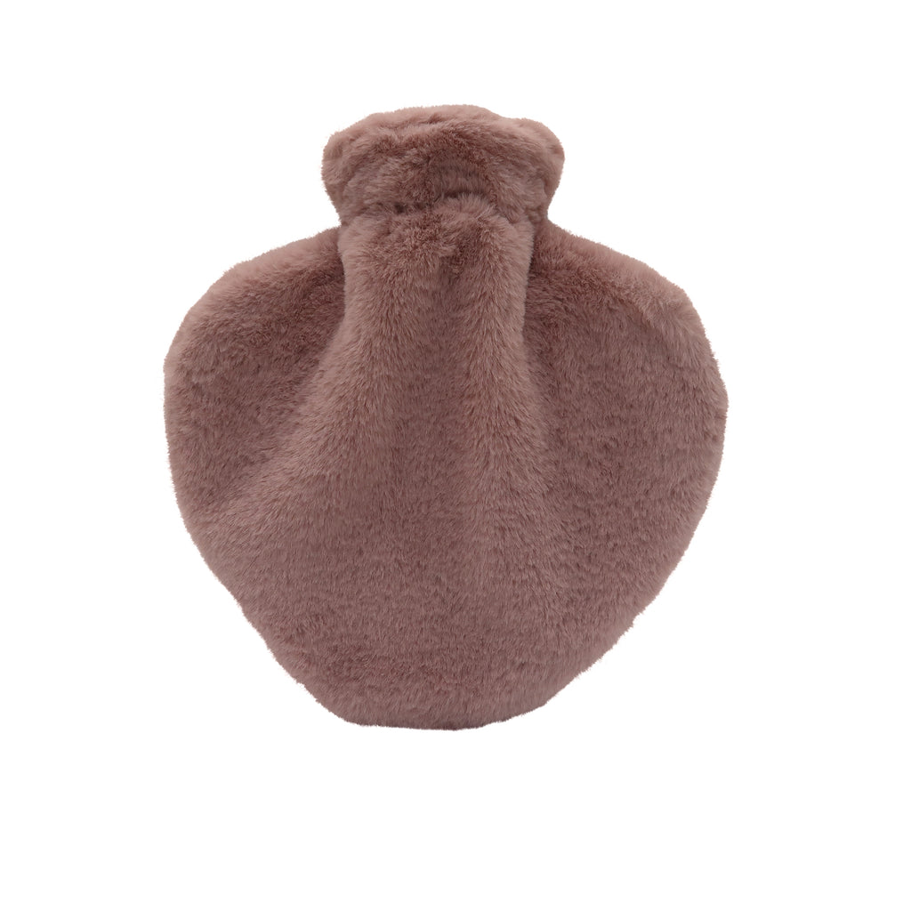 Aroma home pink fur heart hot water bottle - Daisy Park
