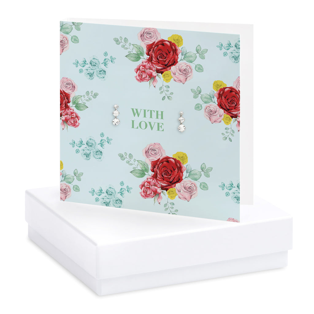 Bright Blooms with love boxed card and earrings - Daisy Park