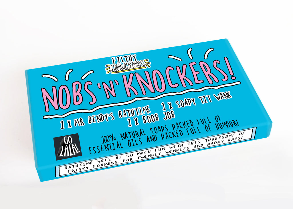 Nobs n knockers gift set of three soaps - Daisy Park
