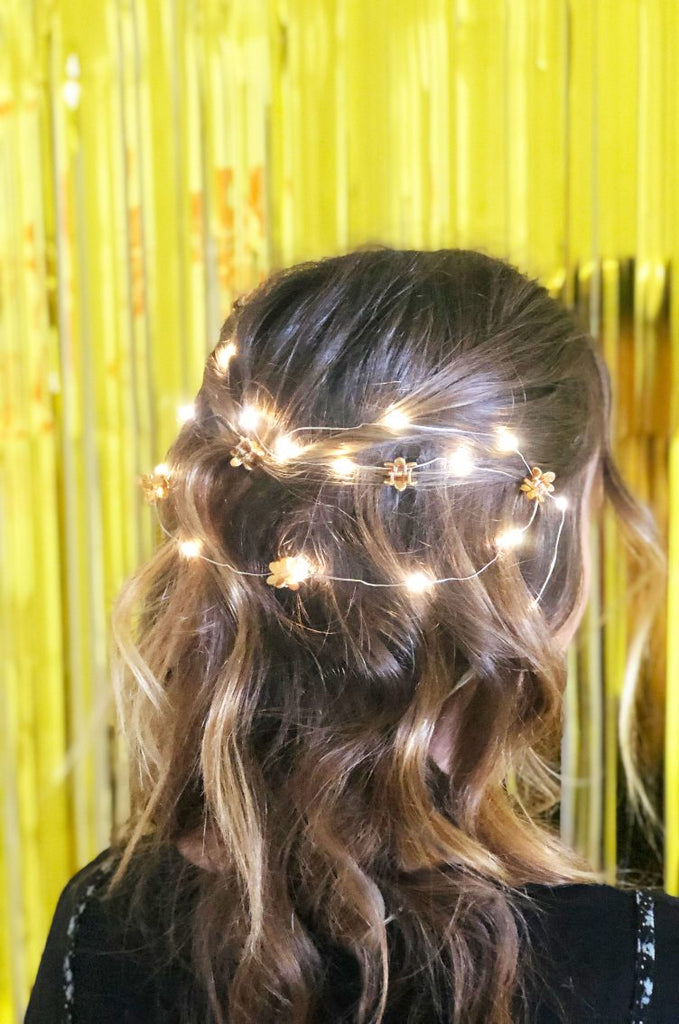Luxe gold hair string lights - Daisy Park