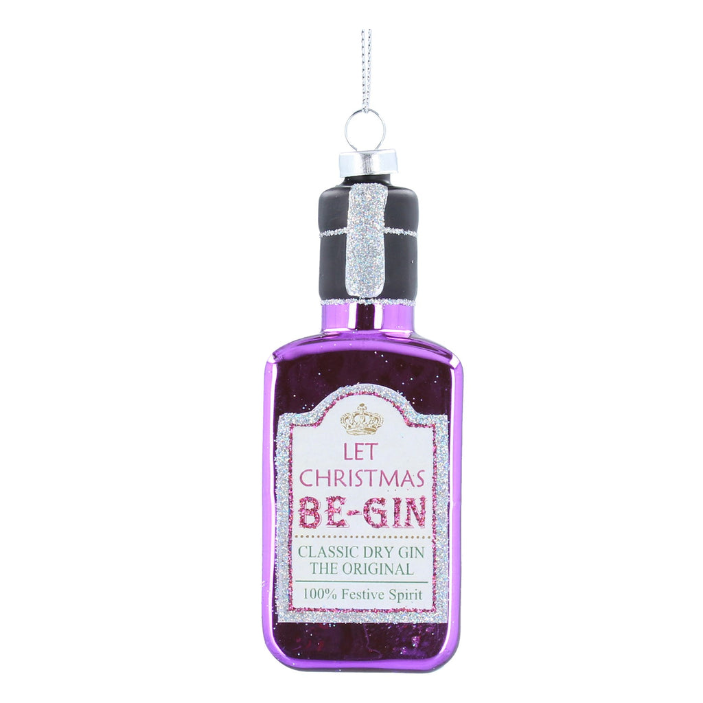 Purple Glass Bottle of Gin with confetti decoration - Daisy Park