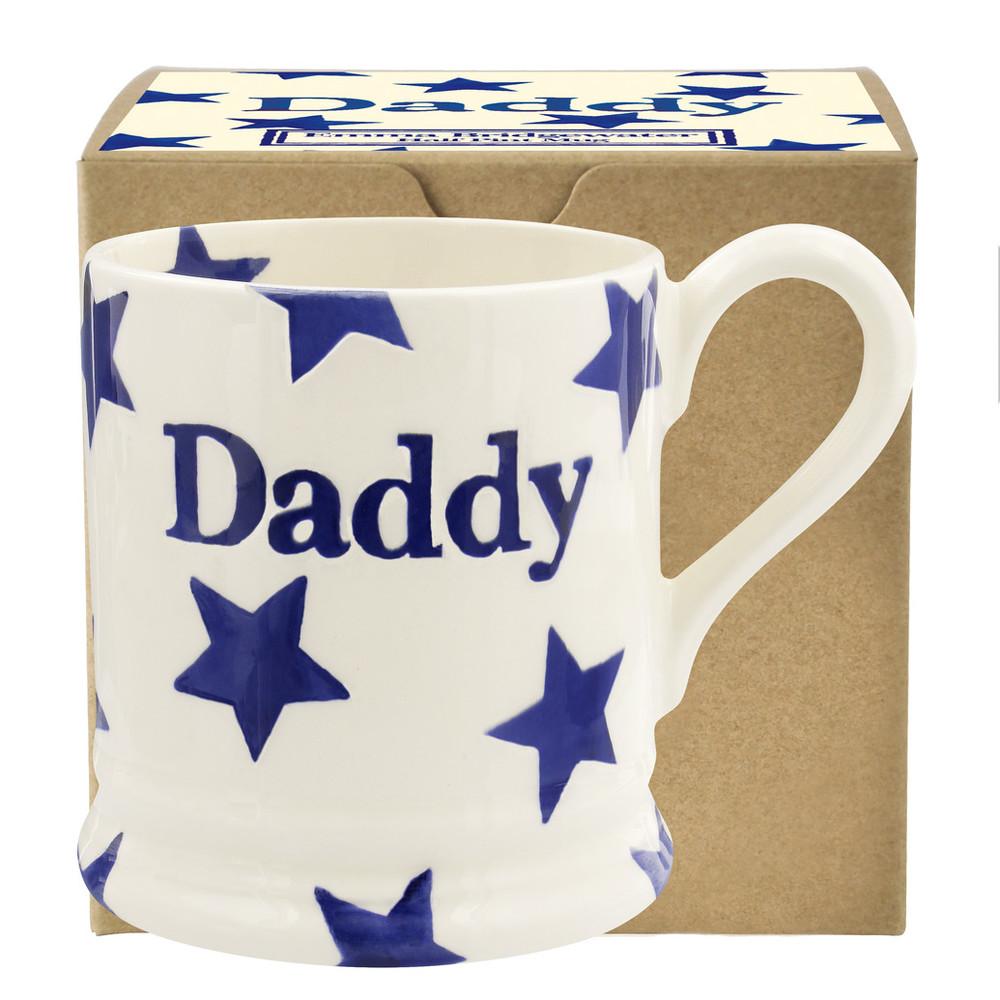 Emma Bridgewater Daddy Blue star 1/2pt mug - Daisy Park