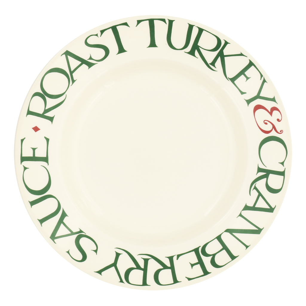 Emma Bridgewater Christmas toast & marmalade roast turkey 10.5" plate - Daisy Park