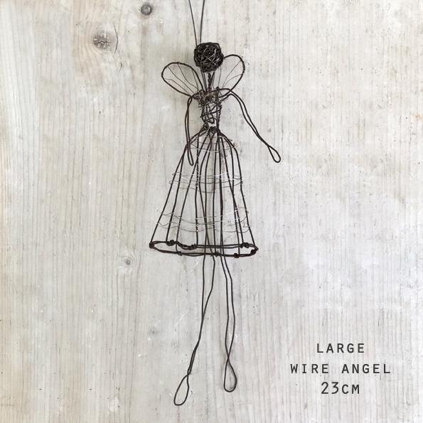 Woven wire angel - large - Daisy Park
