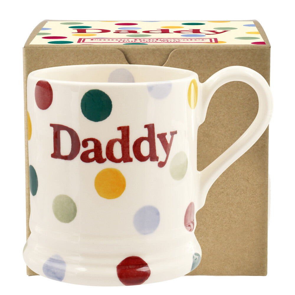 Emma Bridgewater polka dot Daddy 1/2pt mug 2022 - Daisy Park