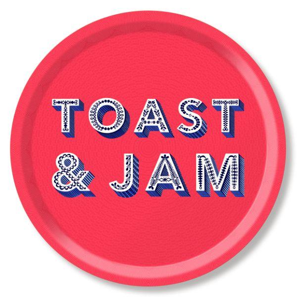 Asta Barrington Strawberry Toast & Jam 39cm Round Tray - Daisy Park