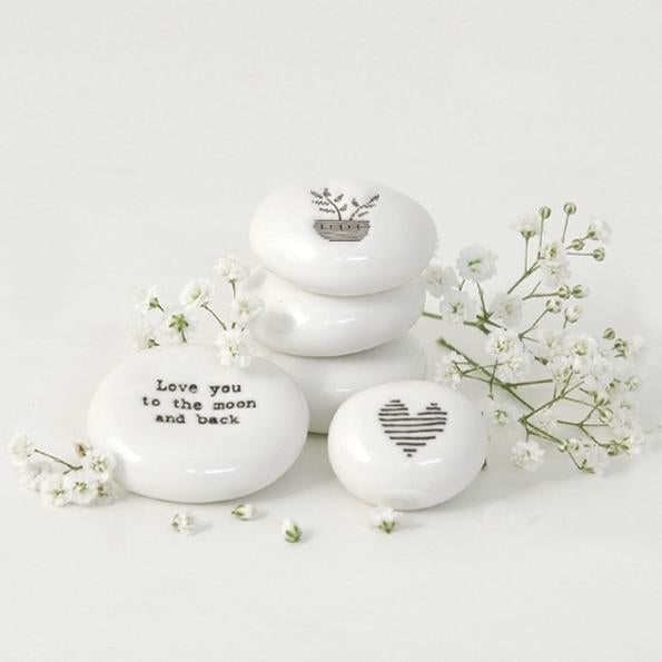 East of India porcelain pebbles for all occasions - Daisy Park