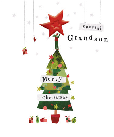 Christmas Star Grandson Christmas Card - Daisy Park