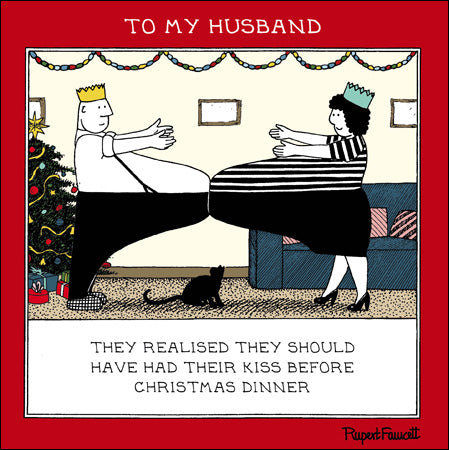 Husband Fred Christmas Kiss Card - Daisy Park