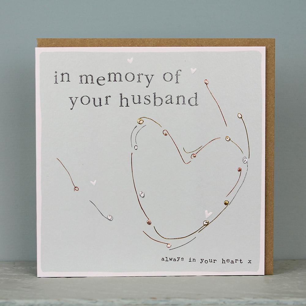 In memory of your husband sympathy card - Daisy Park