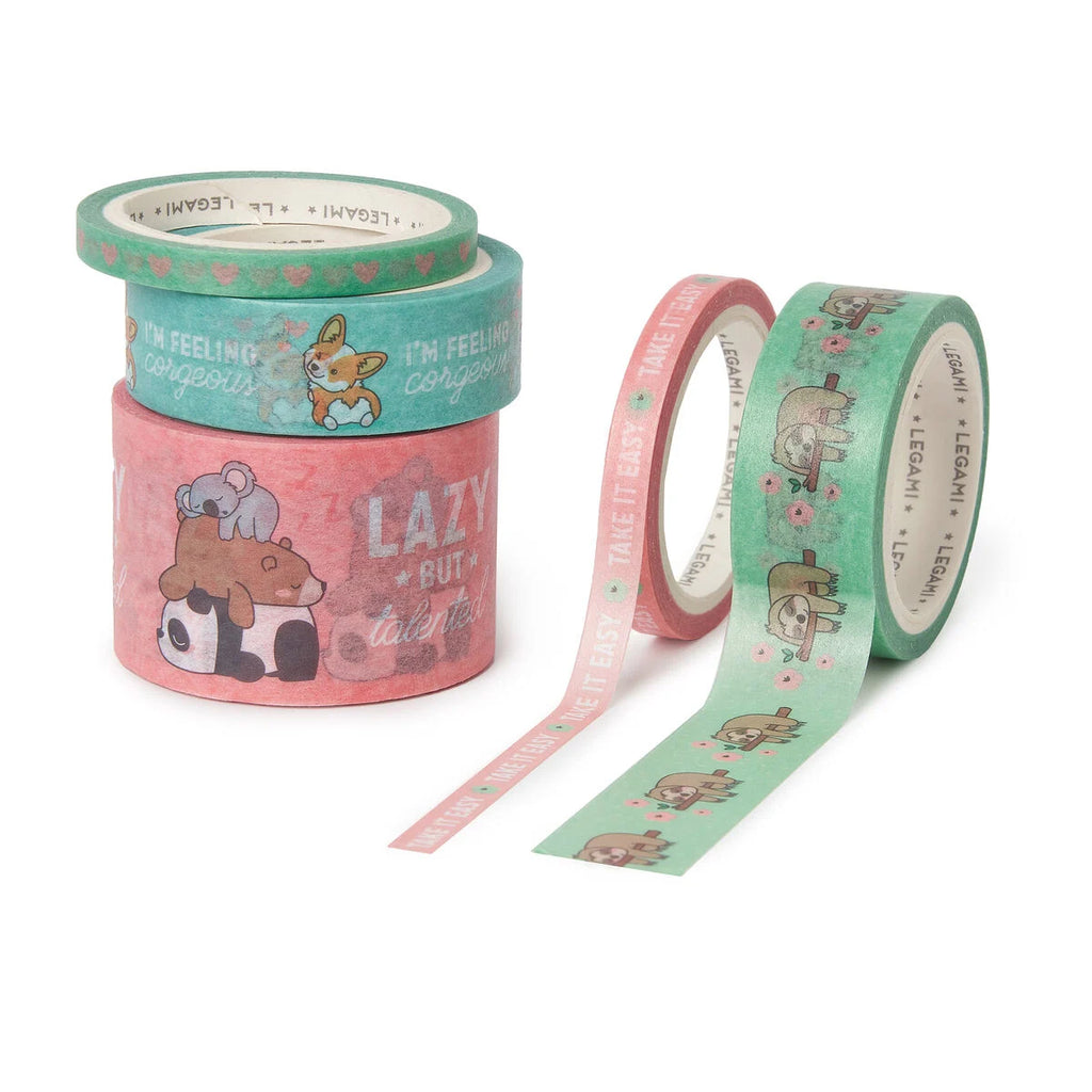 Set of 5 cute animal sticky tapes - Daisy Park