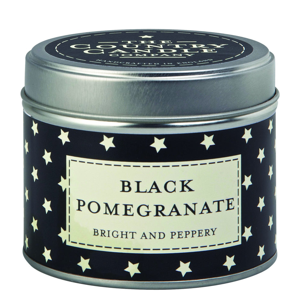 The Country Candle Black pomegranate candle tin - Daisy Park