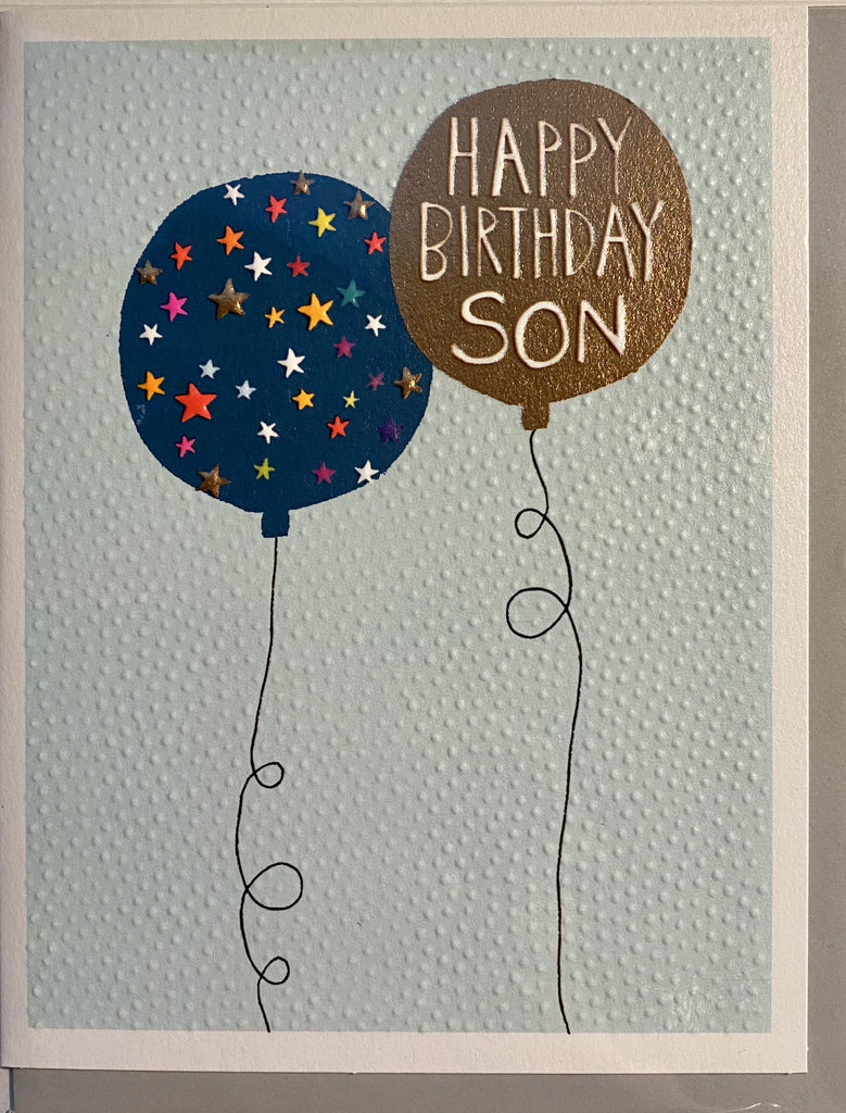 Happy Birthday Son balloon card - Daisy Park