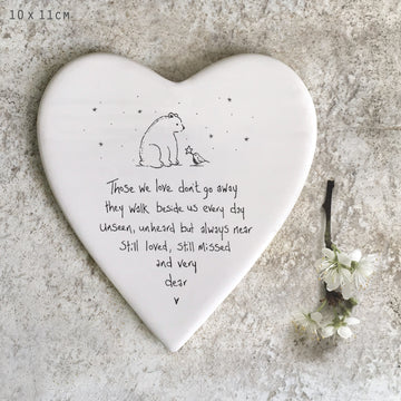 East of India Those we love don't go away heart coaster - Daisy Park
