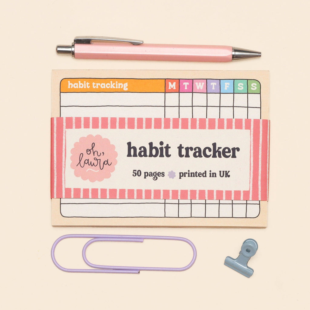 A6 Habit Tracker Notepad - Daisy Park