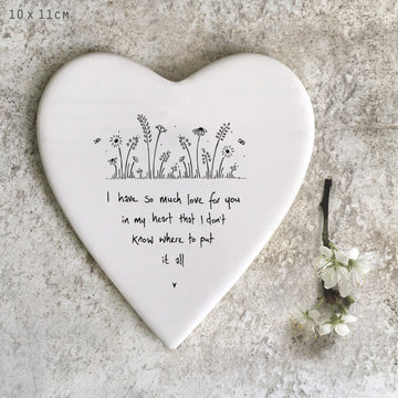 East of India So much love for you heart coaster - Daisy Park
