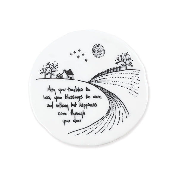 East of India Countryside coaster - May your troubles be less - Daisy Park