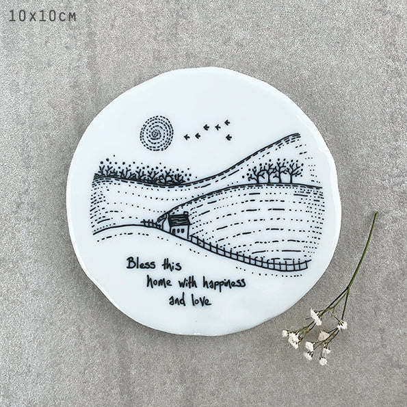 East of India Countryside coaster - Bless this home - Daisy Park