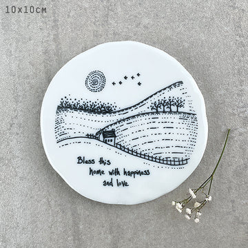 East of India Countryside coaster - Bless this home - Daisy Park