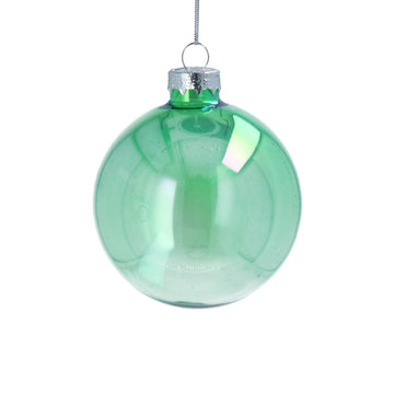 Green lustre clear glass ball - Daisy Park