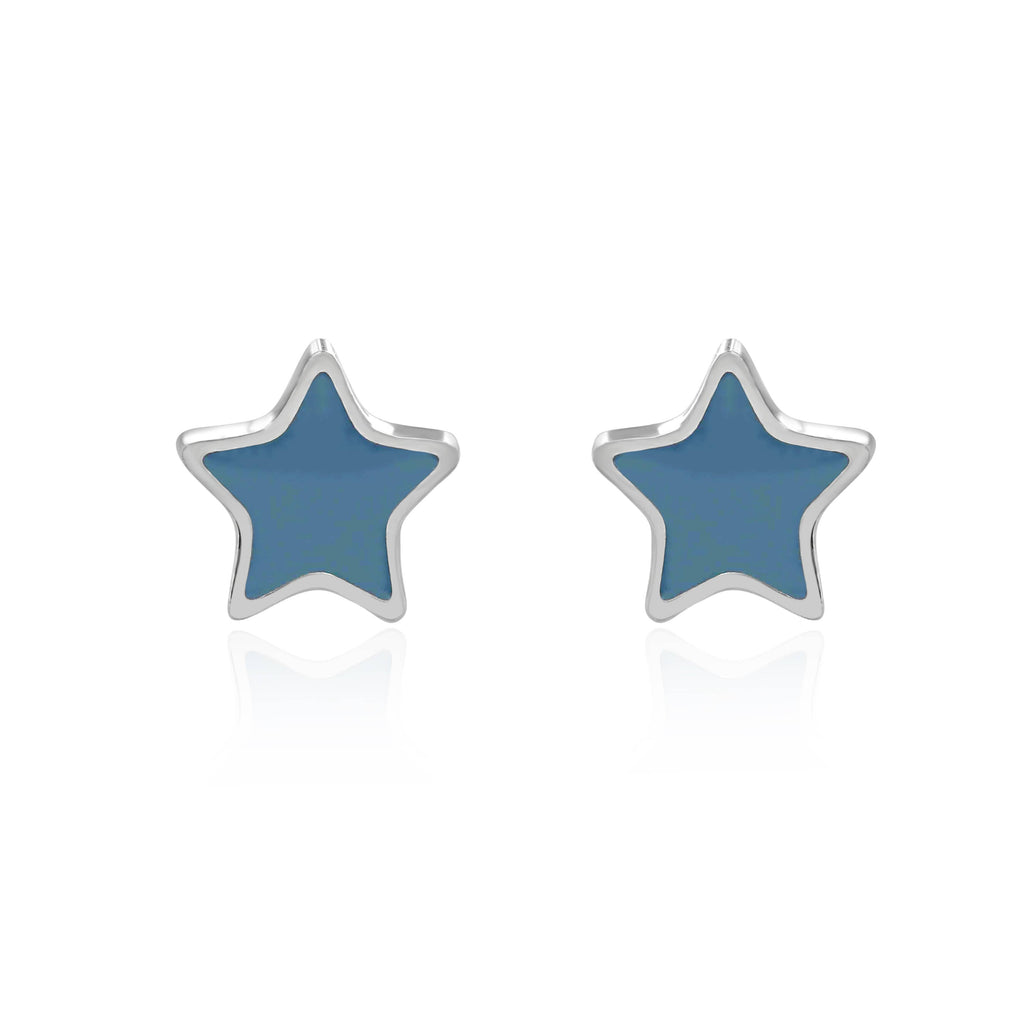 Petrol Blue star studs - Daisy Park