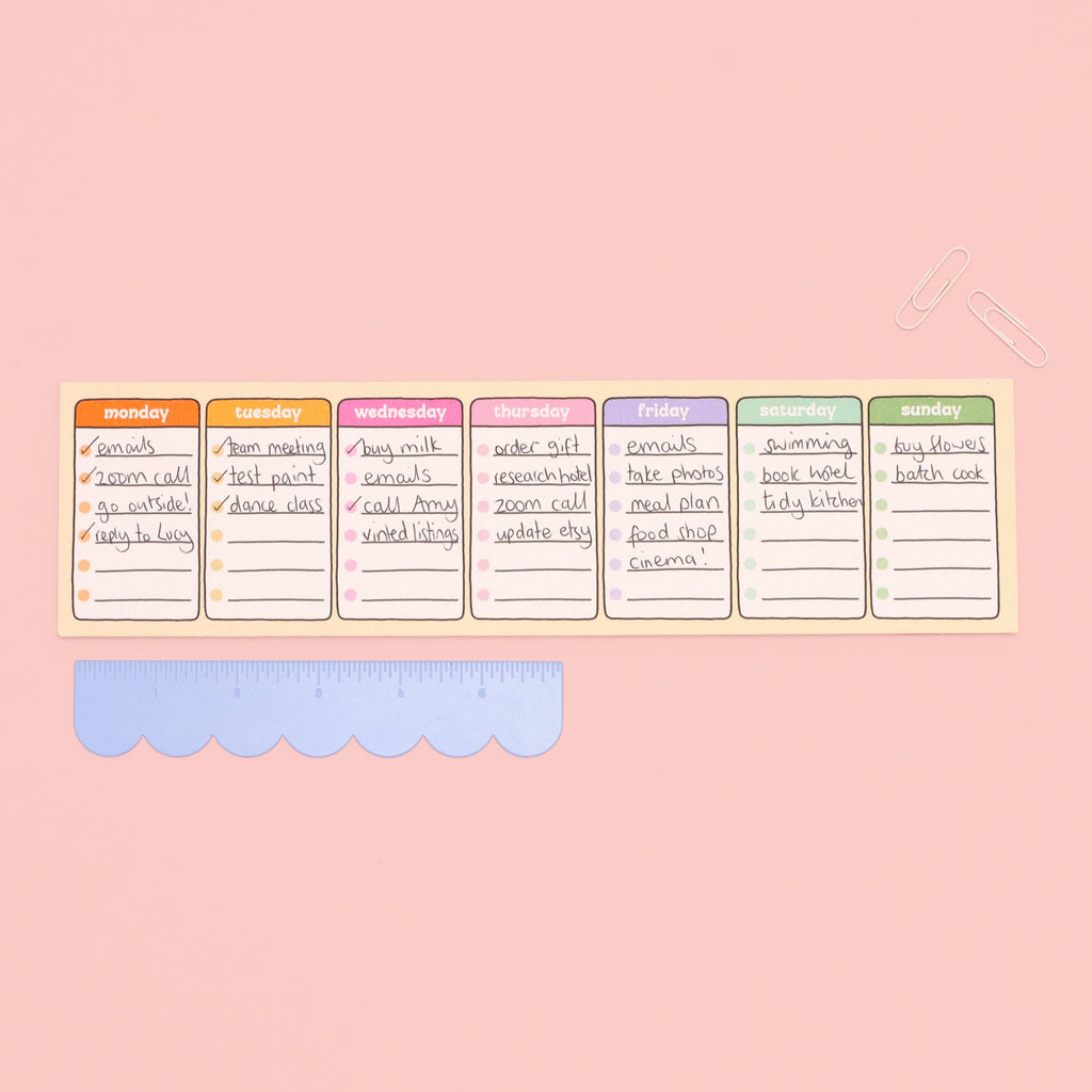 Days of the Week Keyboard Weekly Planner - Daisy Park