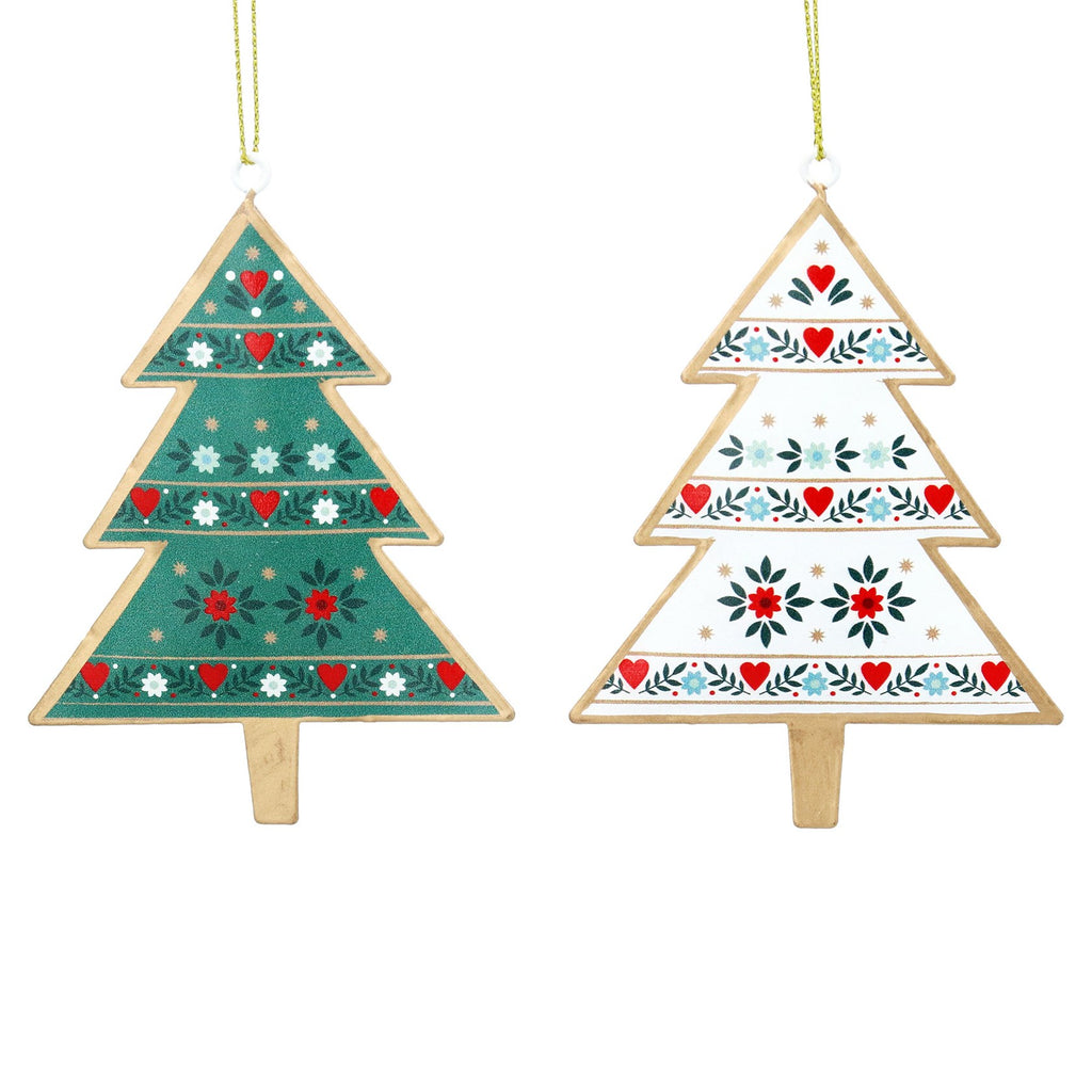 Alpine tin Christmas Tree decoration - Daisy Park