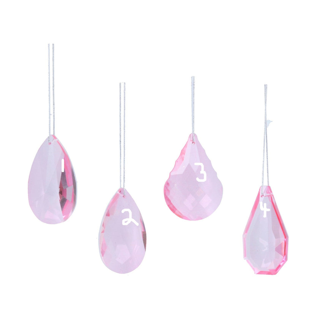 Pale pink glass crystal decoration - Daisy Park