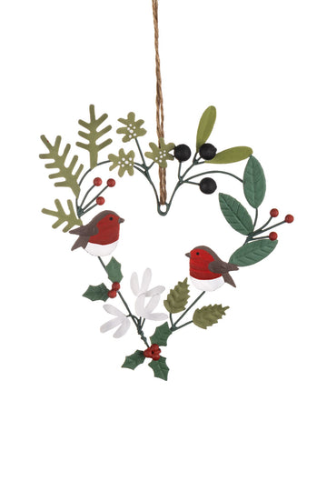 Shoeless Joe Foliage Hanging Heart decoration - Daisy Park