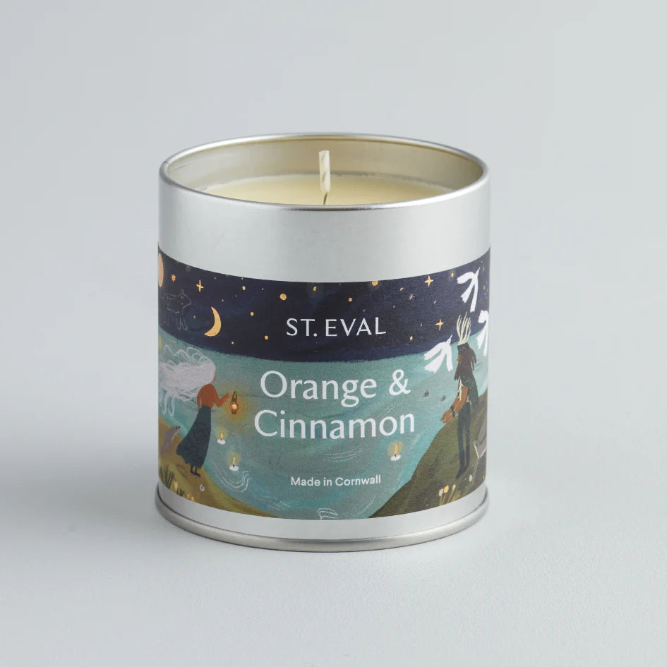 St Eval Orange and cinnamon tin candle - Daisy Park