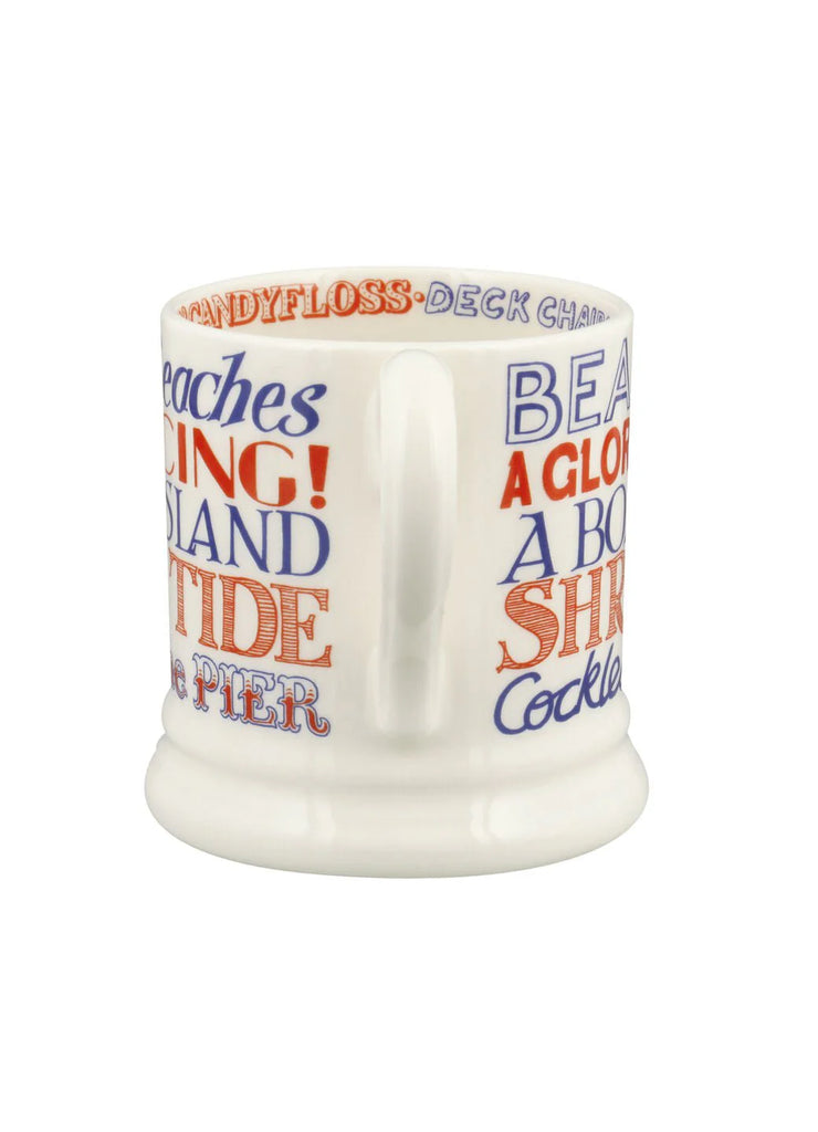 Emma Bridgewater Red & Blue Toast seaside 1/2pt mug - Daisy Park