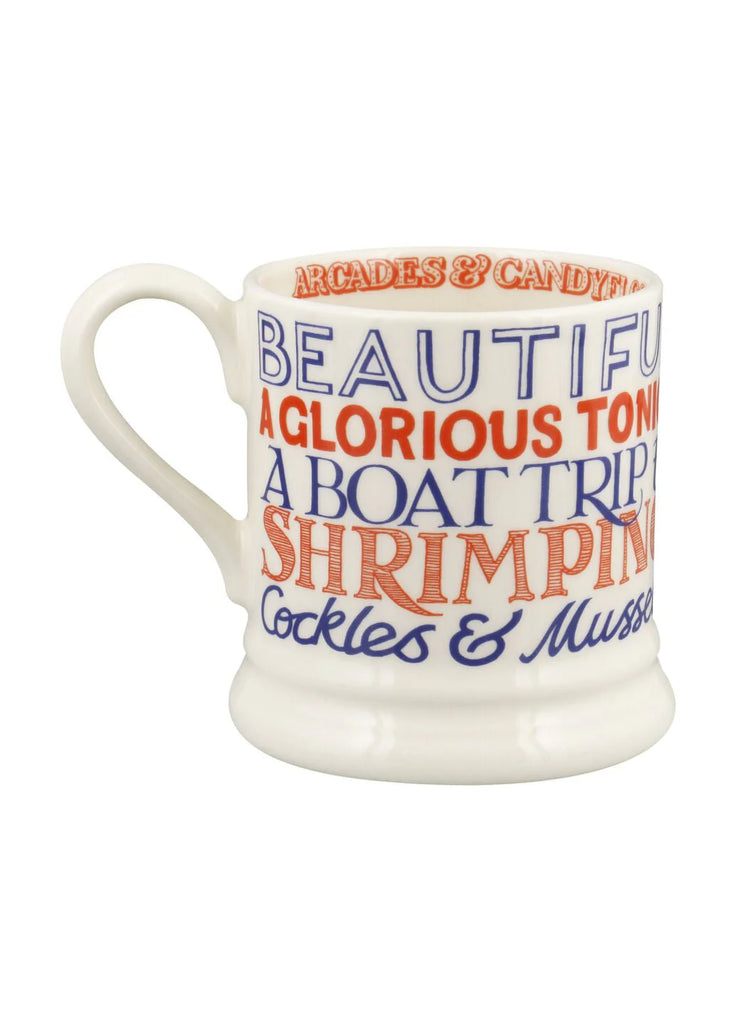 Emma Bridgewater Red & Blue Toast seaside 1/2pt mug - Daisy Park