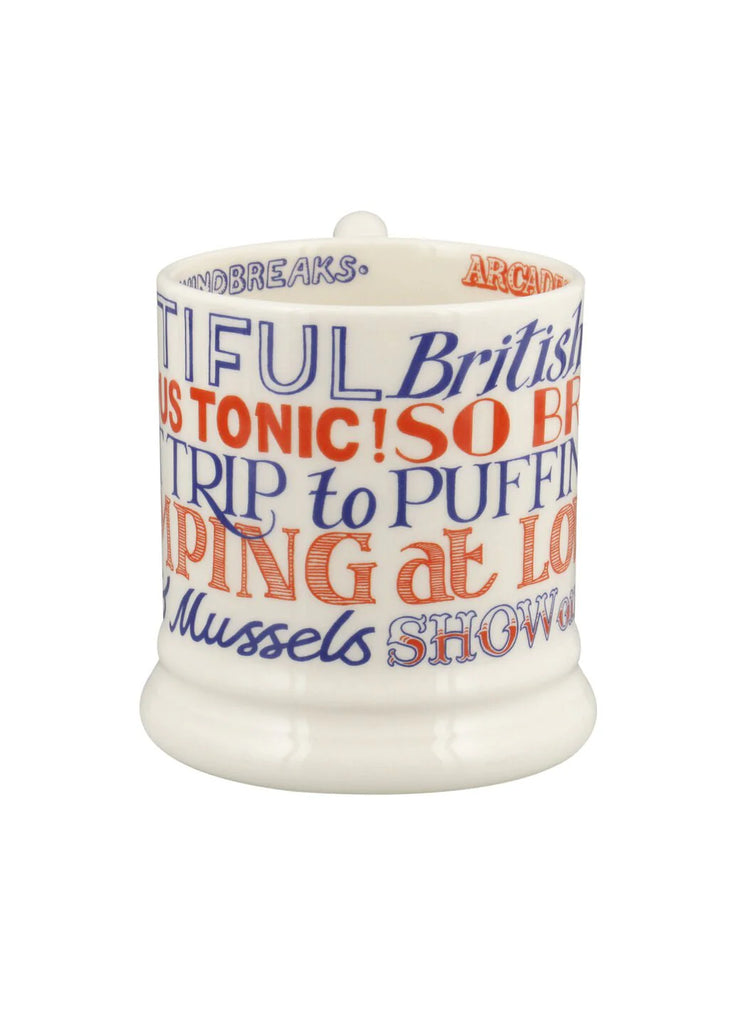Emma Bridgewater Red & Blue Toast seaside 1/2pt mug - Daisy Park