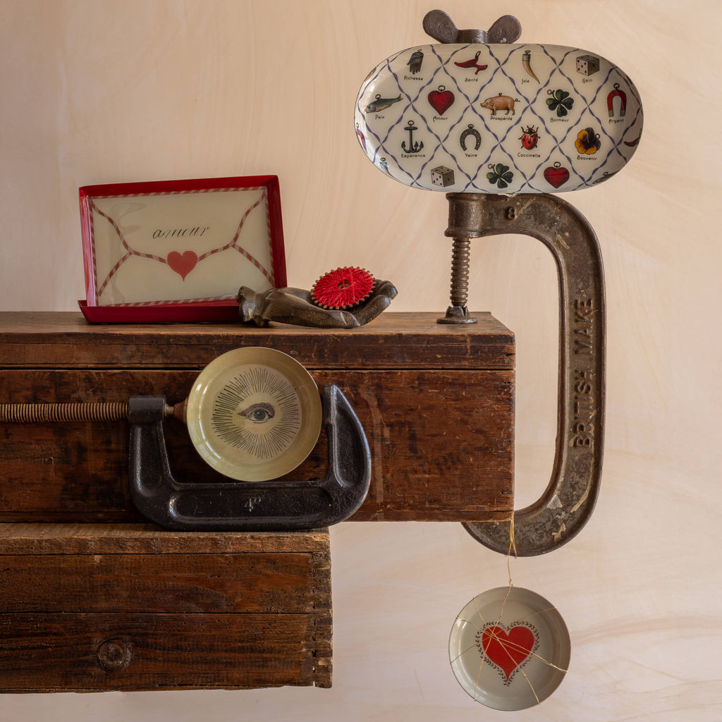Rectangular Enamel Tray - Love Letter  - Daisy Park