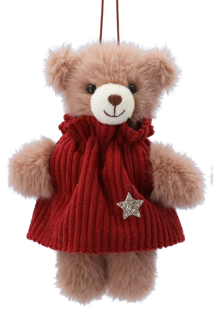 Mr & Mrs Teddy in corduroy decoration