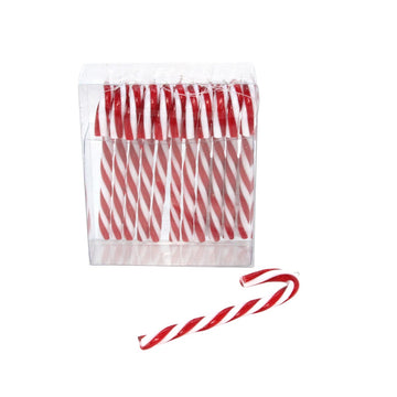 Box of 12 acrylic candy cane decorations - Daisy Park