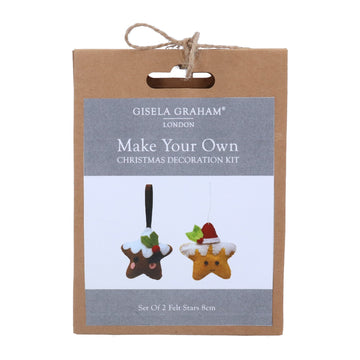 Felt kit 15cm - Make your own Santa Pudding and Star decoration - Daisy Park