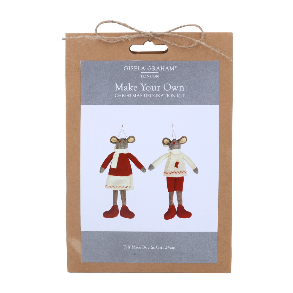 Felt kit 15cm - Make your own dressed mouse decoration - Daisy Park
