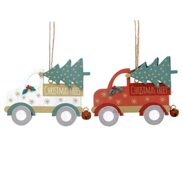 Wooden lorry decoration - Daisy Park