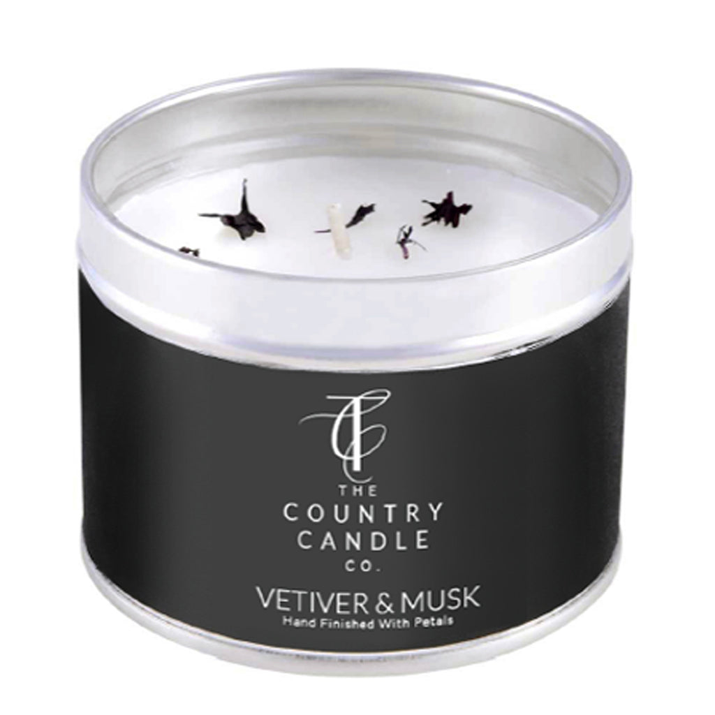 The Country Candle Vetiver & muski tin candle - Daisy Park
