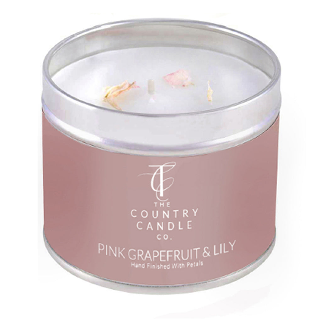 The Country Candle Co Pink Grapefruit & lily Tin Candle - Daisy Park