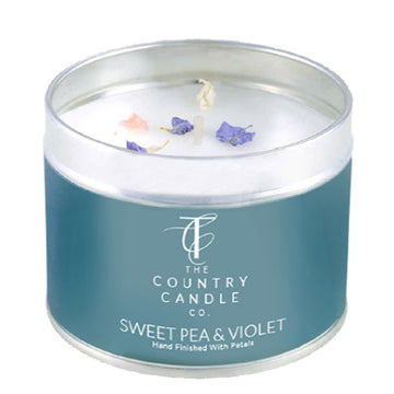 The Country Candle Co Sweet Pea And Violet Tin Candle - Daisy Park