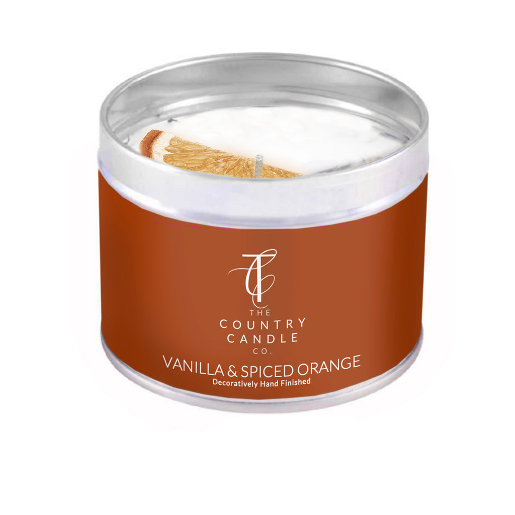 The Country Candle Vanilla Spiced Orange Candle Tin - Daisy Park