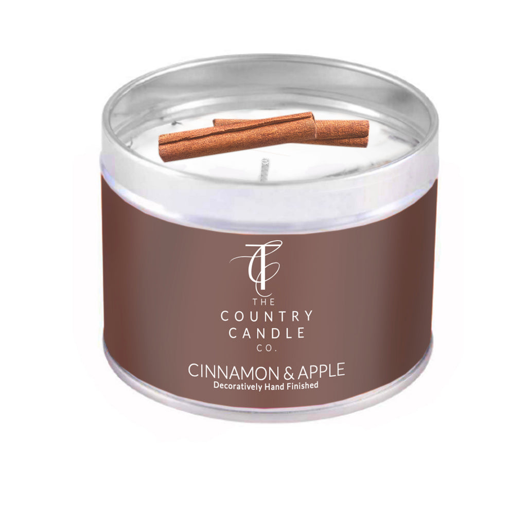 The Country Candle cinnamon & apple Candle Tin - Daisy Park