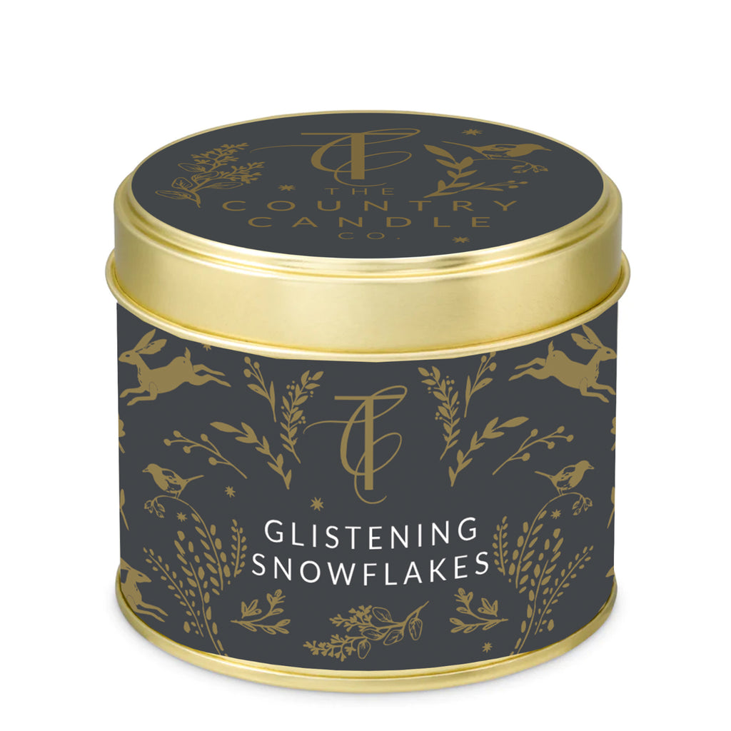 The Country Candle Glistening Snowflakes Candle Tin - Daisy Park
